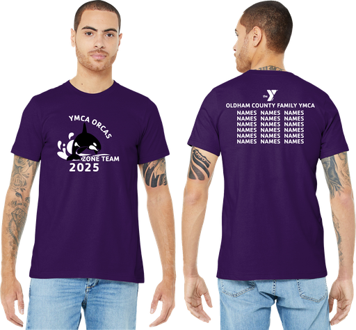 Short Sleeved Tee Shirt Purple YMCAOC3001